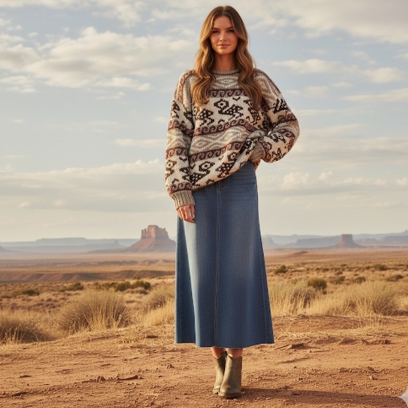 Vintage EXPRESS Tricot Chunky HandKnitted Wool Angora Sweater Size L Fisherman - Picture 1 of 12